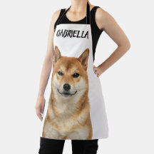 Delantal personalizado de Shiba Inu Zorro con foto