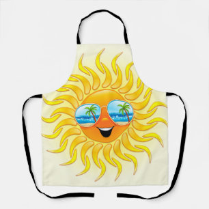 Delantal Personalizado de sol de verano con gafas de sol