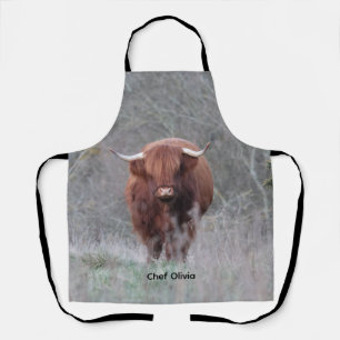 Delantal personalizado de vaca de las Highlands