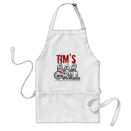 Delantal personalizado del bar y grill
