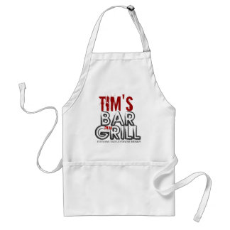 Delantal personalizado del bar y grill