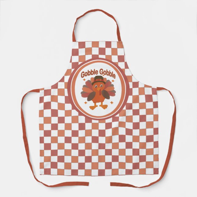 Delantal Personalizado del Día de Acción de Gracias Turquía (Anverso)