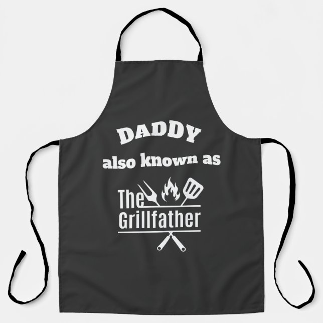 Delantal personalizado del día de los padres de bbq diverti (Anverso)