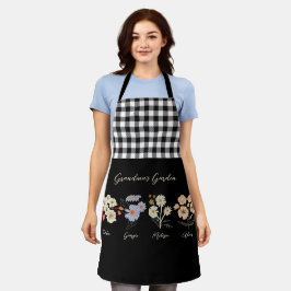 Delantal Personalizado del jardín de flores de la abuela 4