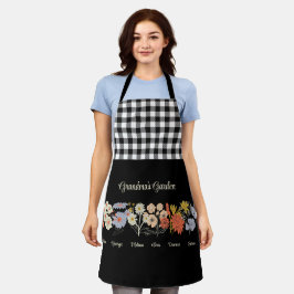 Delantal Personalizado del jardín de flores de la abuela 6