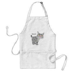 Delantal Personalizado del lince del bobcat medio