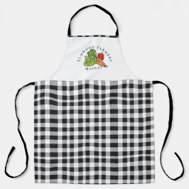 Delantal Personalizado del mercado de los granjeros blancos