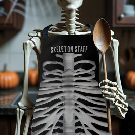 Delantal Personalizado del personal de Skeleton Halloween A