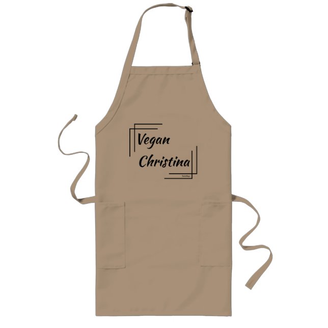 Delantal personalizado del vegano con diseño (Frente)