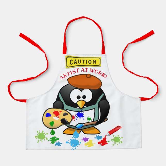 Delantal Personalizado desordenada y cariñosa en el trabajo (Anverso)