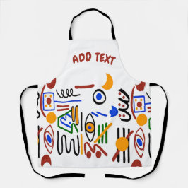 Delantal Personalizado Diseño de formas de media luna agreg