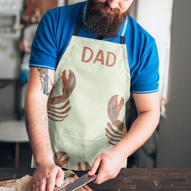 Delantal Personalizado divertido de langostas rojas de mari (Subido por el creador)