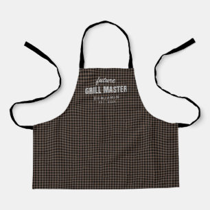 Delantal Personalizado el maestro de parrilladas de gingham