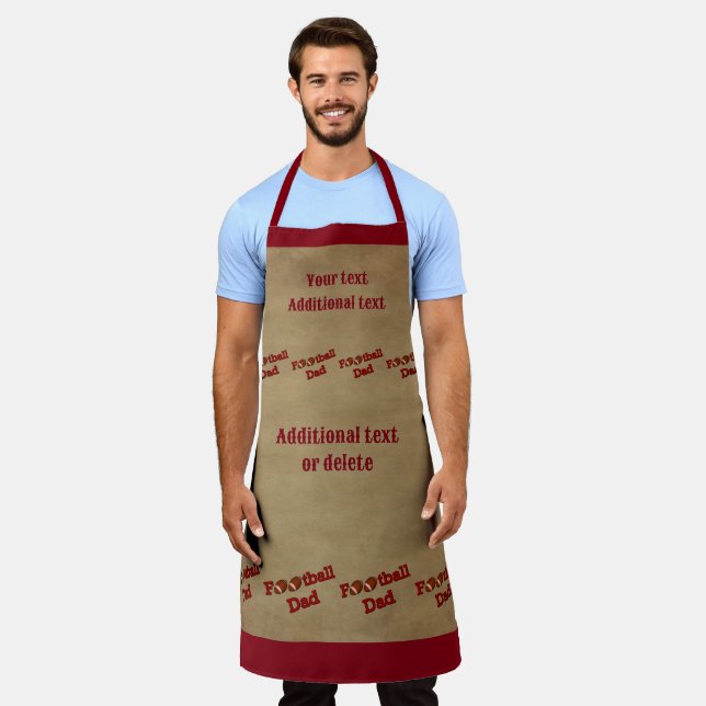 Delantal Personalizado el papa de fútbol (Gastado)