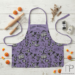 Delantal personalizado espeluznante de Halloween p