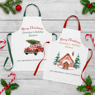 Delantal Personalizado Feliz Navidad Abuelo