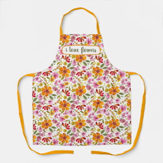 Delantal Personalizado Finalmente Floral Acuarela Primavera