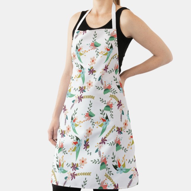 Delantal Personalizado floral de bonito (in situ)