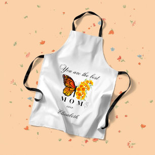 Delantal Personalizado Floral Mariposa Día de la M