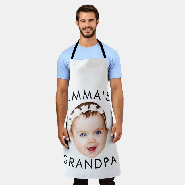 Delantal Personalizado Foto Face Mamá Abuela Abuela Cumplea (Gastado)