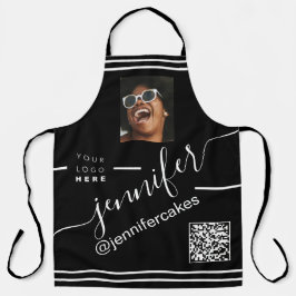 Delantal Personalizado Foto Logo Menú QR CODE Restaurant