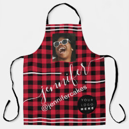 Delantal Personalizado Foto Logotipo Cafetería Búfalo de pa