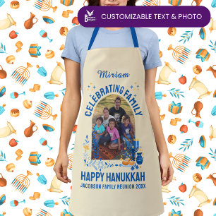 Delantal Personalizado Foto REUNIÓN DE LA FAMILIA HANUKKAH