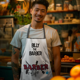 Delantal Personalizado Funky Barber Shop