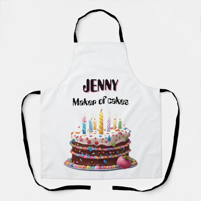 Delantal Personalizado Funny Cake Maker (Anverso)