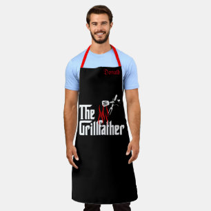 Delantal Personalizado Funny Chef Grill Padre Mens