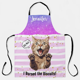 Delantal Personalizado Funny Tabby Cat Apron