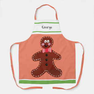 Delantal Personalizado Gingerbread Man Navidades
