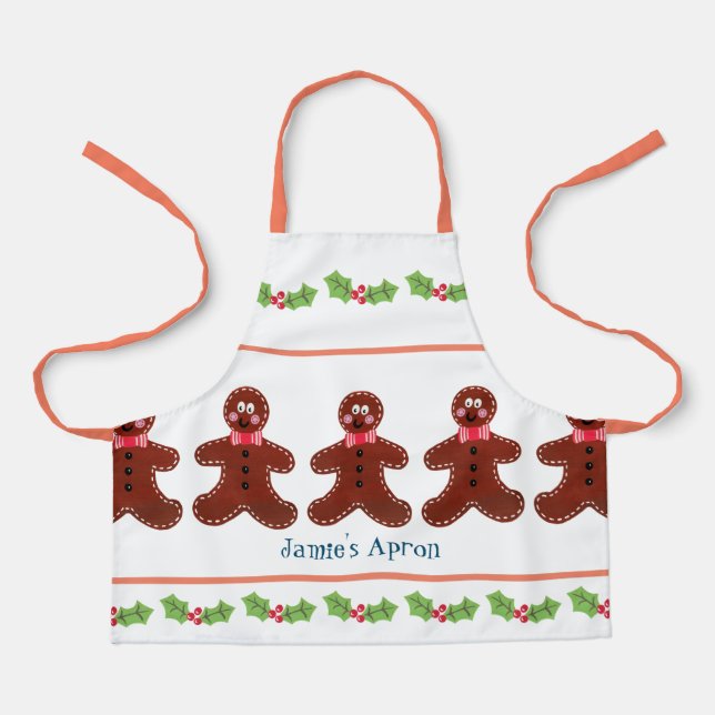 Delantal Personalizado Gingerbread Man Navidades (Anverso)