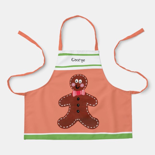 Delantal Personalizado Gingerbread Man Navidades (Anverso)