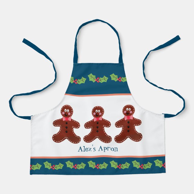 Delantal Personalizado Gingerbread Man Navidades (Anverso)
