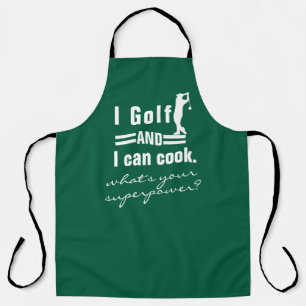 Delantal Personalizado Golf BBQ Apron, Superpower Humor Che