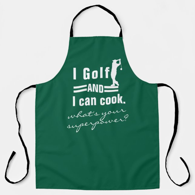 Delantal Personalizado Golf BBQ Apron, Superpower Humor Che (Anverso)