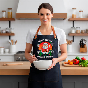 Delantal Personalizado Gracioso Santa Navidades Regalo de c