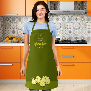 Delantal Personalizado Green Vegan Chick