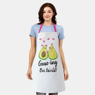 Delantal Personalizado Guac-ing Our World: Aguacate guac ro