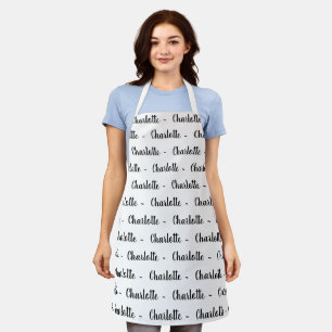 Delantal Personalizado guión patrón de moda lindo blanco y 