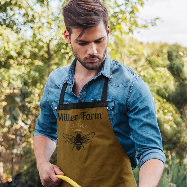 Delantal Personalizado Honeybes Apiarist Beekeeper Chef Far (Subido por el creador)