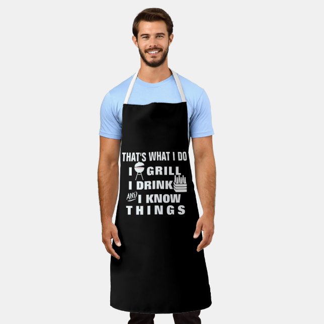 Delantal Personalizado I Grill Chef Funny Apron Personaliza (Gastado)
