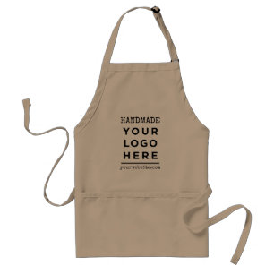 Delantal Personalizado Khaki Logotipo comercial a mano Text