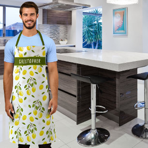 Delantal Personalizado Lemon Citrus Yellow, Kitchen