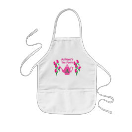 Delantal personalizado lindo de la fiesta del té