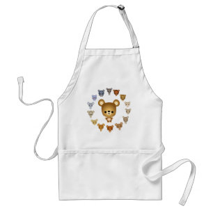 Delantal Personalizado lindo oso bebés cocinando Apron