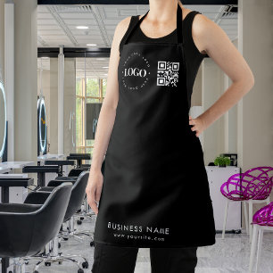 Delantal Personalizado logotipo comercial Código QR y profe