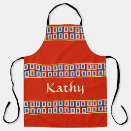 Delantal Personalizado Lucky Blue Eight Wheel Mahjong Tile