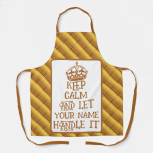 Delantal Personalizado mantener la calma y dejar que Name H